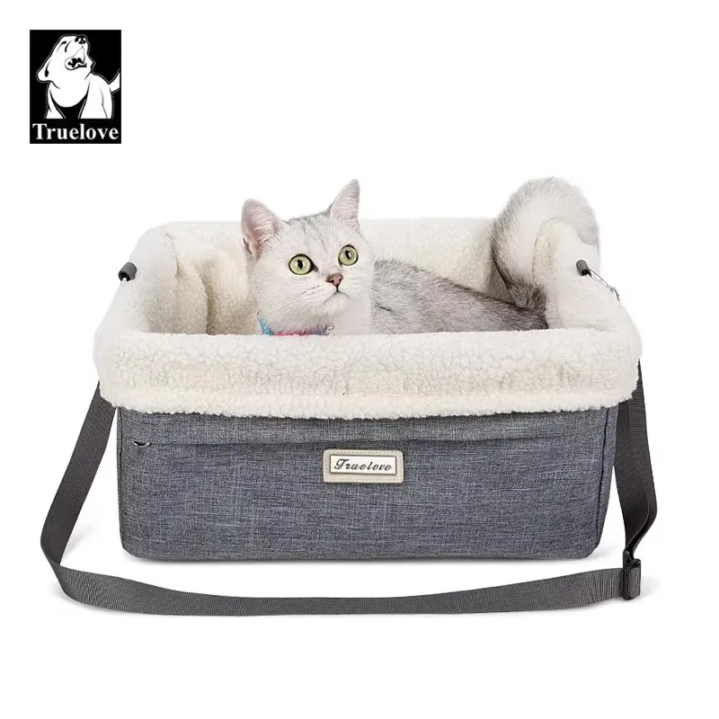 Truelove TLX7971 Waterproof Pet Car Travel Basket, Portable Pet Car Seat with Included Safety Strap for Dog & Cat Road Trips