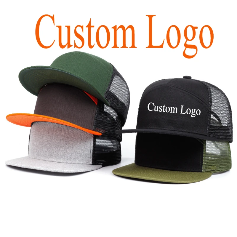 

Custom Logo Five Light Plate Baseball Cap Outdoor Summer Shade Breathable Flat Rim Net Hat