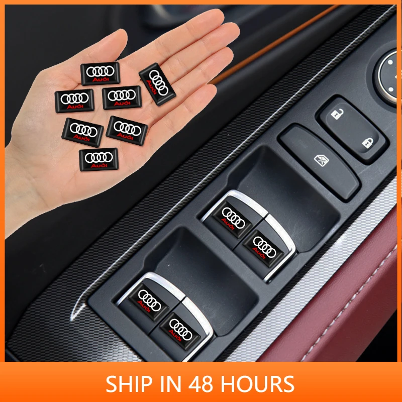 10 قطعة ملصقات الايبوكسي ديكور السيارات الداخلي ملصق مائي لأودي A3 A4 B5 B6 A3 8P 8V 8L A5 A6 C6 C5 A1 A7 A8 Q2 Q3 TT RS3 RS4