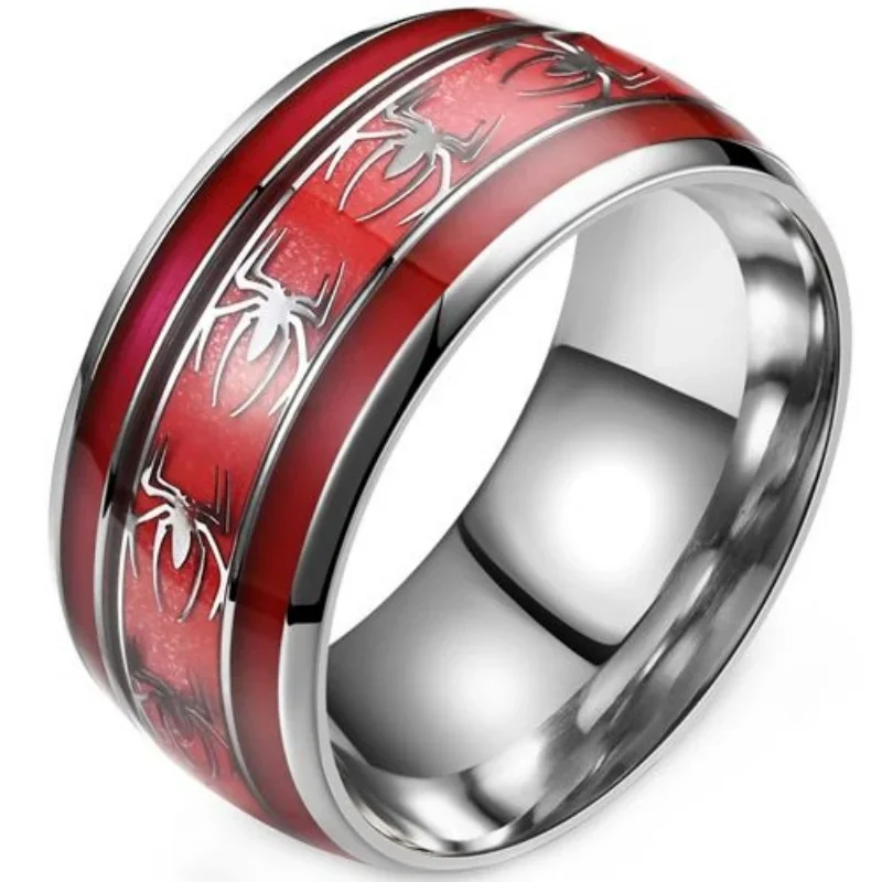 Personalized Red Tungsten Carbide Couple Wedding Ring