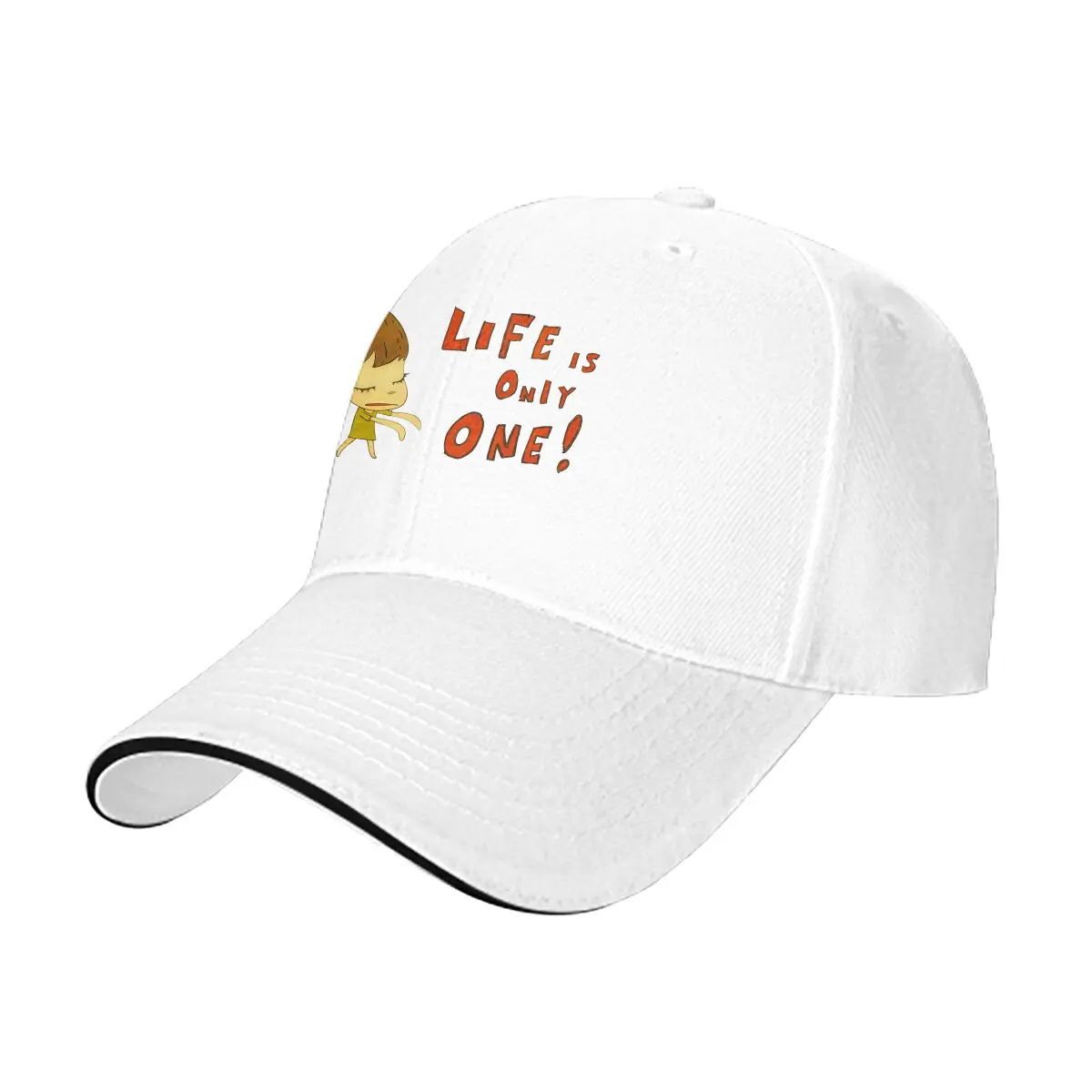 Summer Cap Sun Visor Life Is Only One! Hip Hop Caps Yoshitomo Nara Japanese Artist Peaked Hats