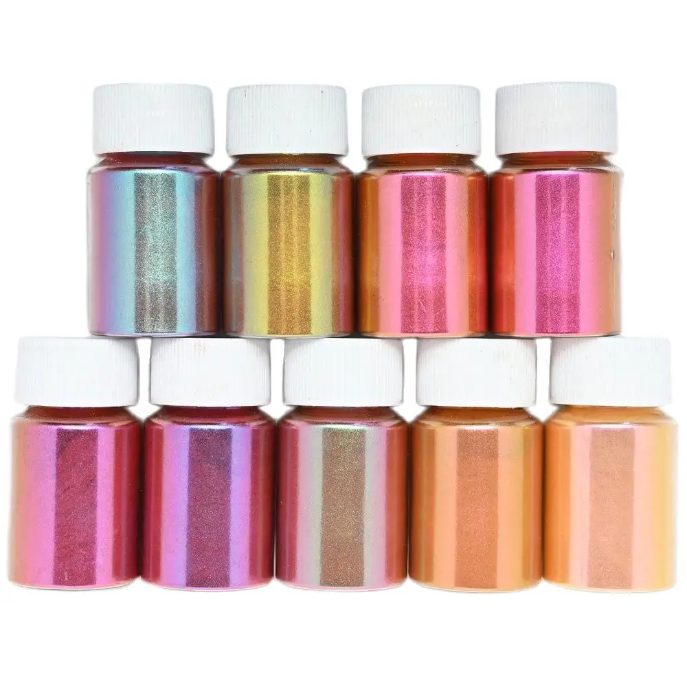 10g Mirror Chameleons Nail Powder 9Colors Resin Pigment Glitter Dust Bulk Magic Discolored Pearlescent for DIY nail glitter*-DH2