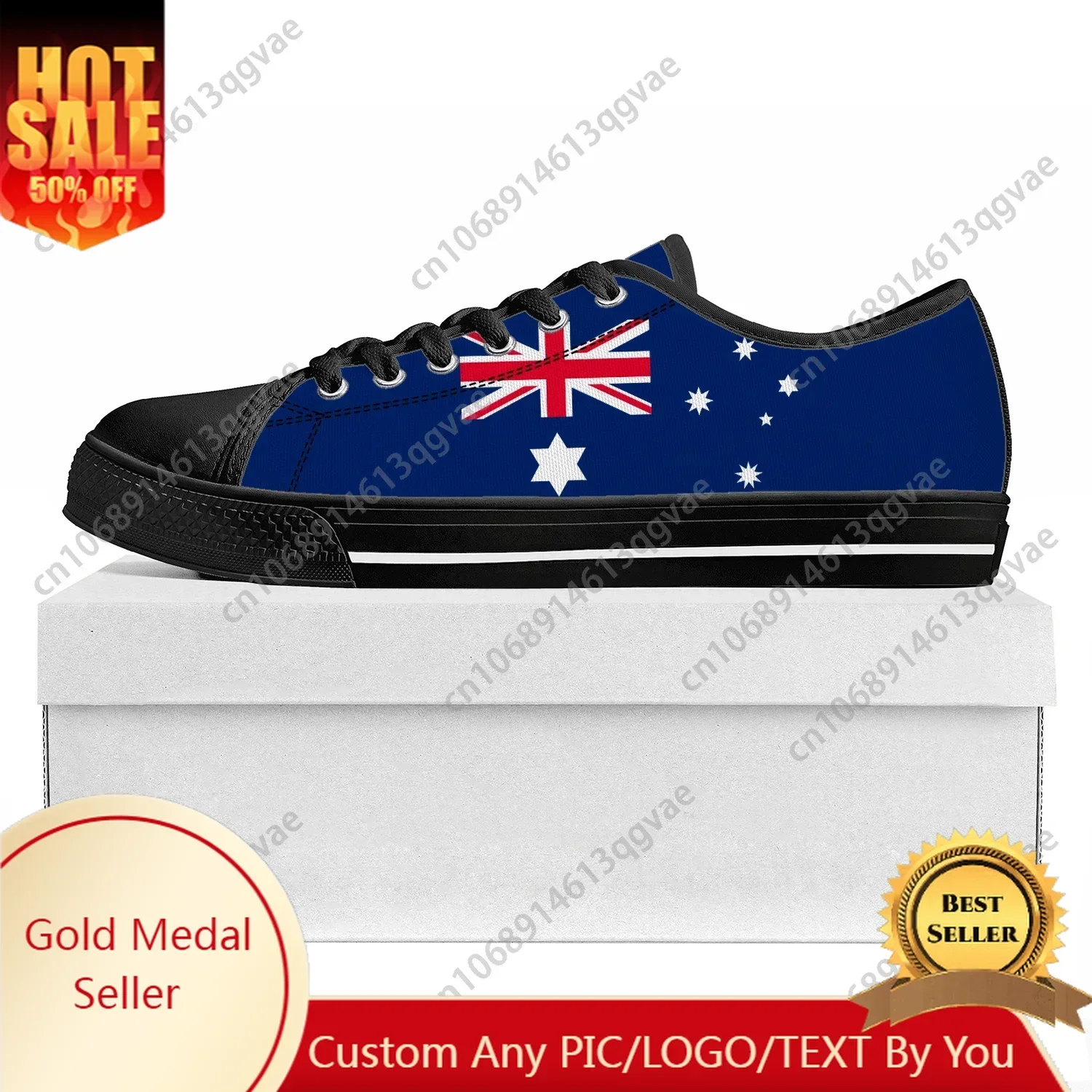 

Низкие кроссовки высокого качества с австралийским флагом, мужские и женские парусиновые кроссовки для подростков, повседневная обувь для пар, обувь на заказ