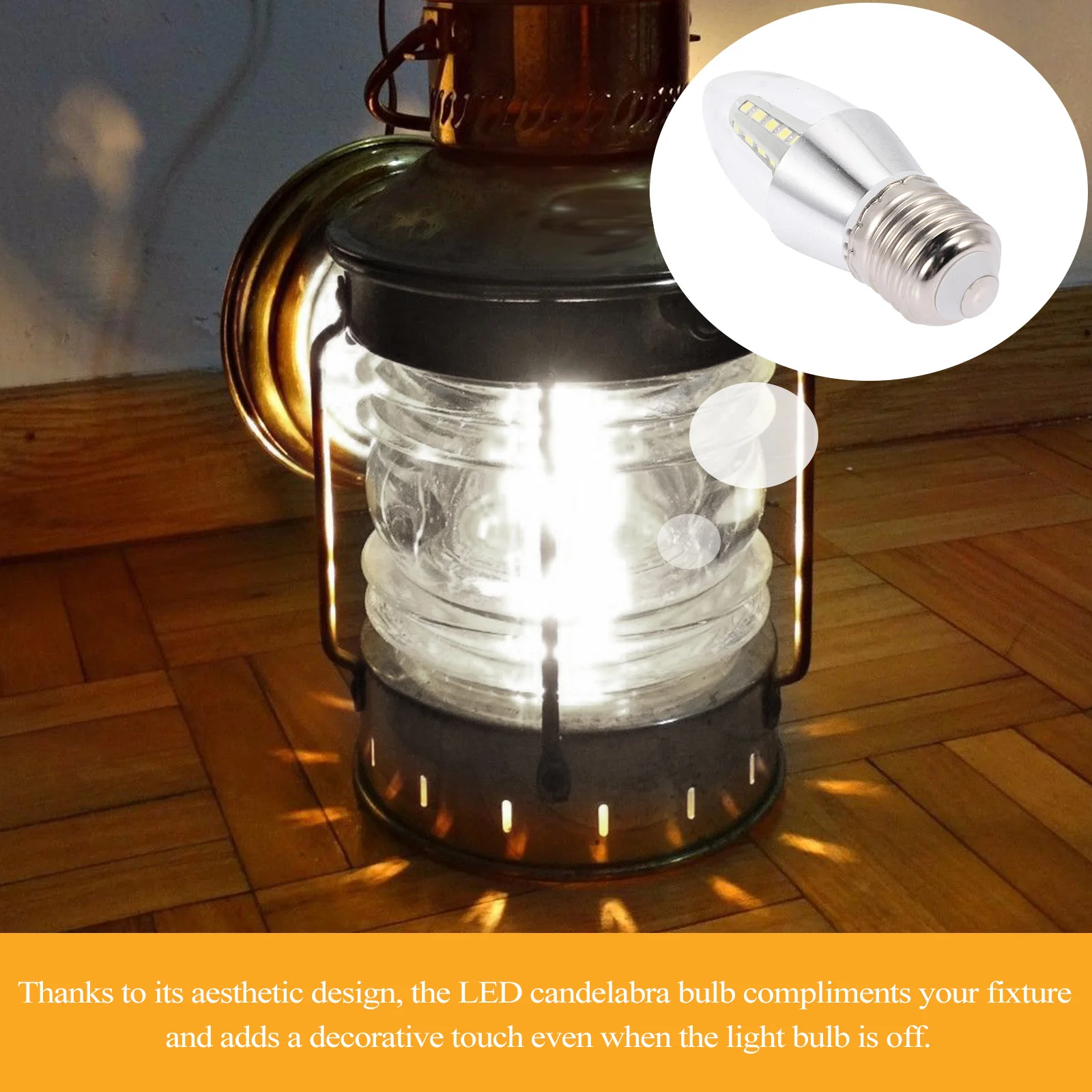 Lampadine per lampadari premium da 2 pezzi E27 5W Lampadine a LED Candelabri decorativi Lampadina a risparmio energetico piccola