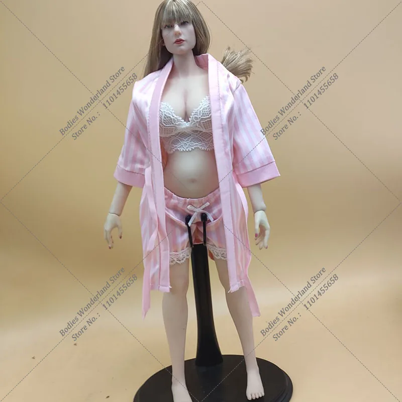 4 Colors Customized 1/6 JIAOU DOLL 3.0 Pregnant Woman Body 12\'\' Female Seamless Big Belly Body for 12\'\' Action Figure Dolls