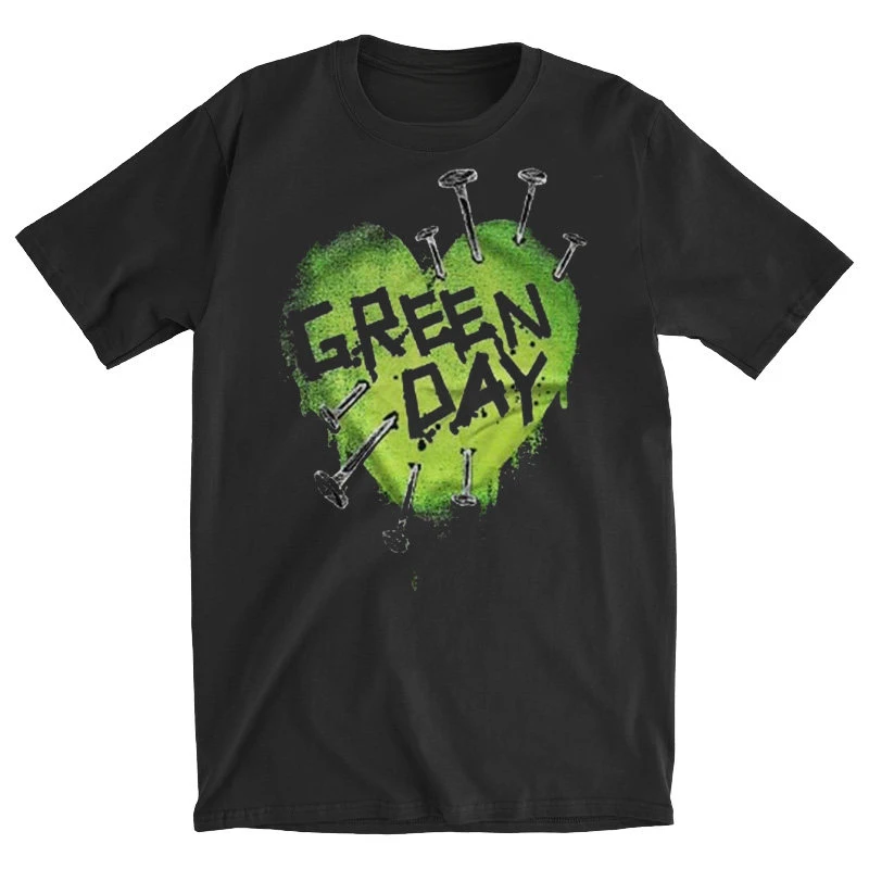 2026 Art Green Day Rock Band T-Shirt Baumwolle Grafik-T-Shirt Herren Damen Sommer Streetwear – Detail 3