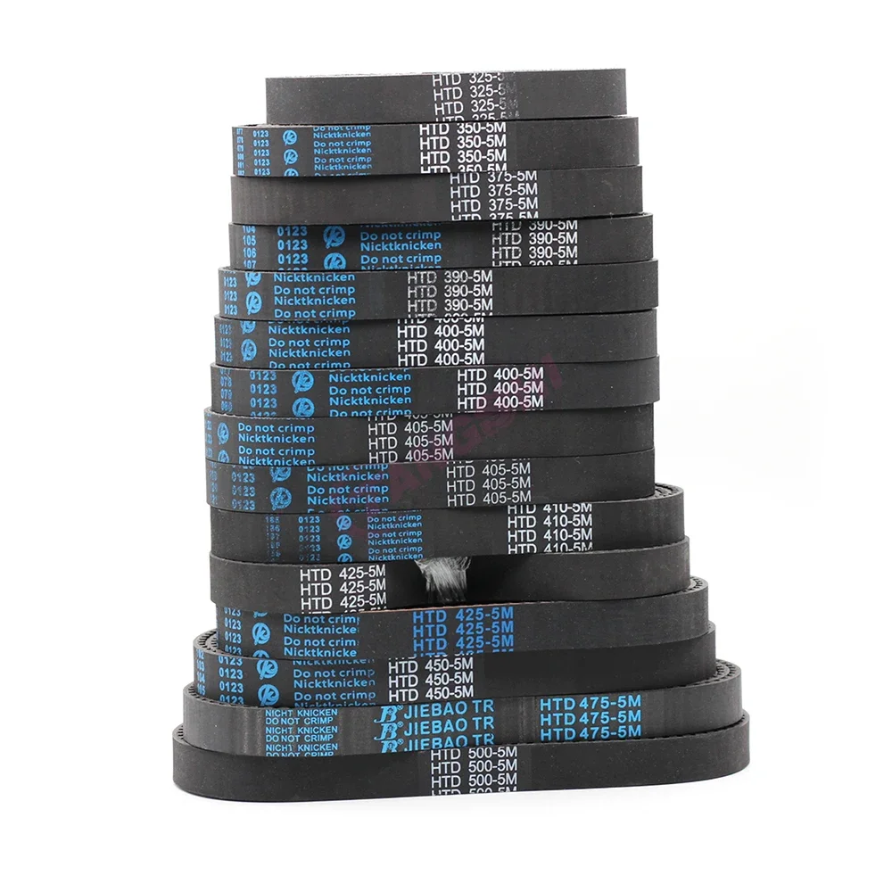 HTD 5M Rubber Closed Loop Timing Belt Width 25mm Length200 205 225 230 270 310~395 400 405 410 415 420 425 430 435 440 445 450mm