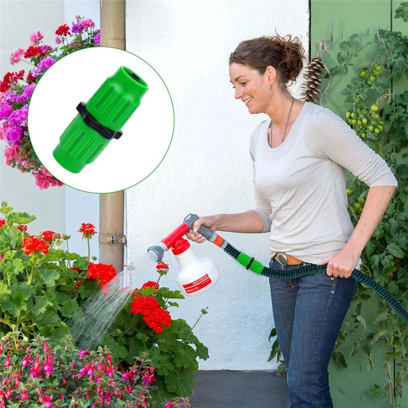 ABKJ-Dual-Channel Hose Connectors 10PC Dual-Channel Hose Female Male Connectors Pockets Hose For 3/4In 5/8In Garden Hose