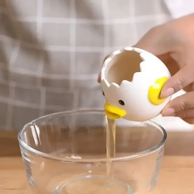 

Ceramic Egg Separator Cute Chick Shape Hand-painted Egg White Liquid Filter Yolk White Separation Filter