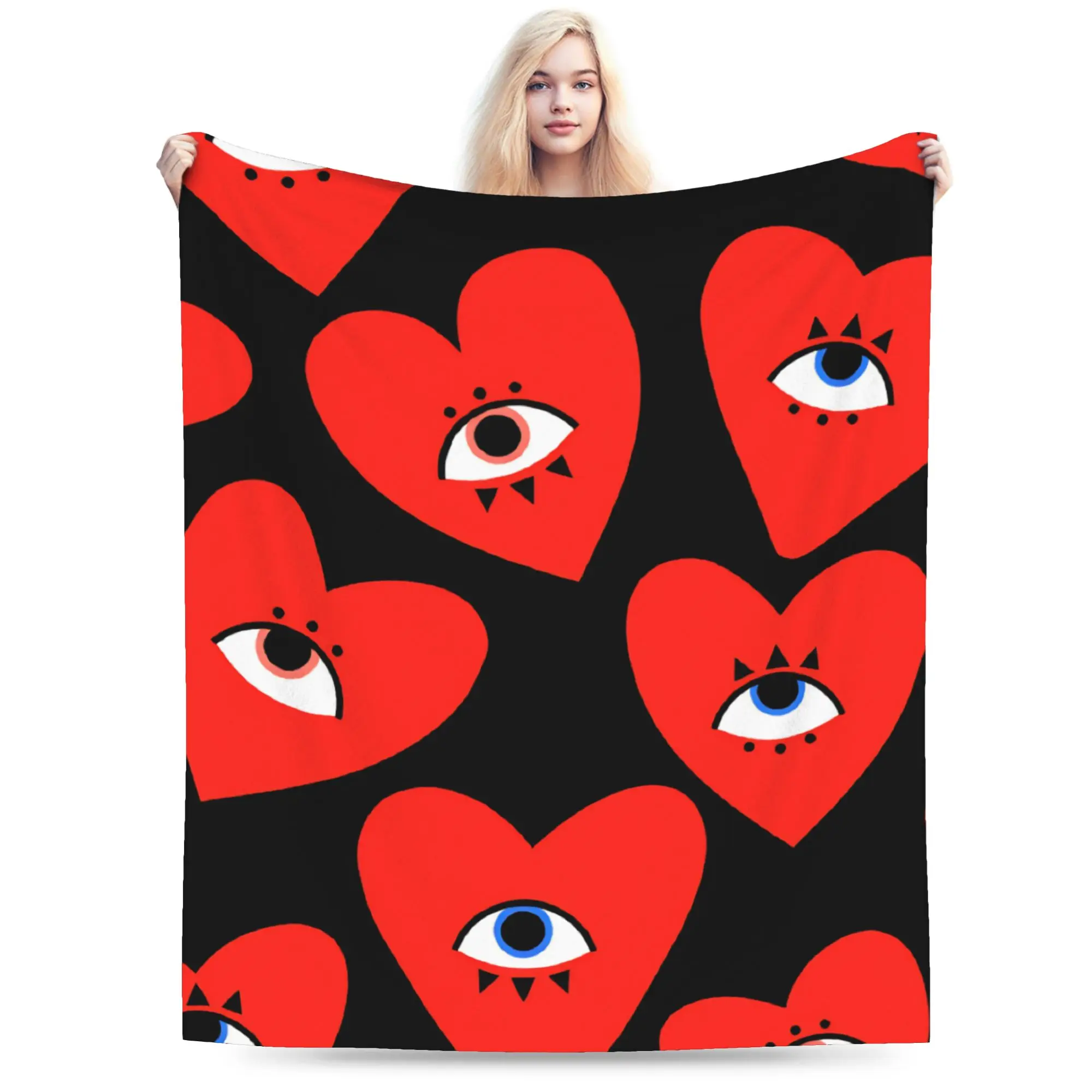 Eye Pattern Blankets Quality Super Warm  Bedding Throws Winter Girls Boys Couch Bed Pattern Bedspread