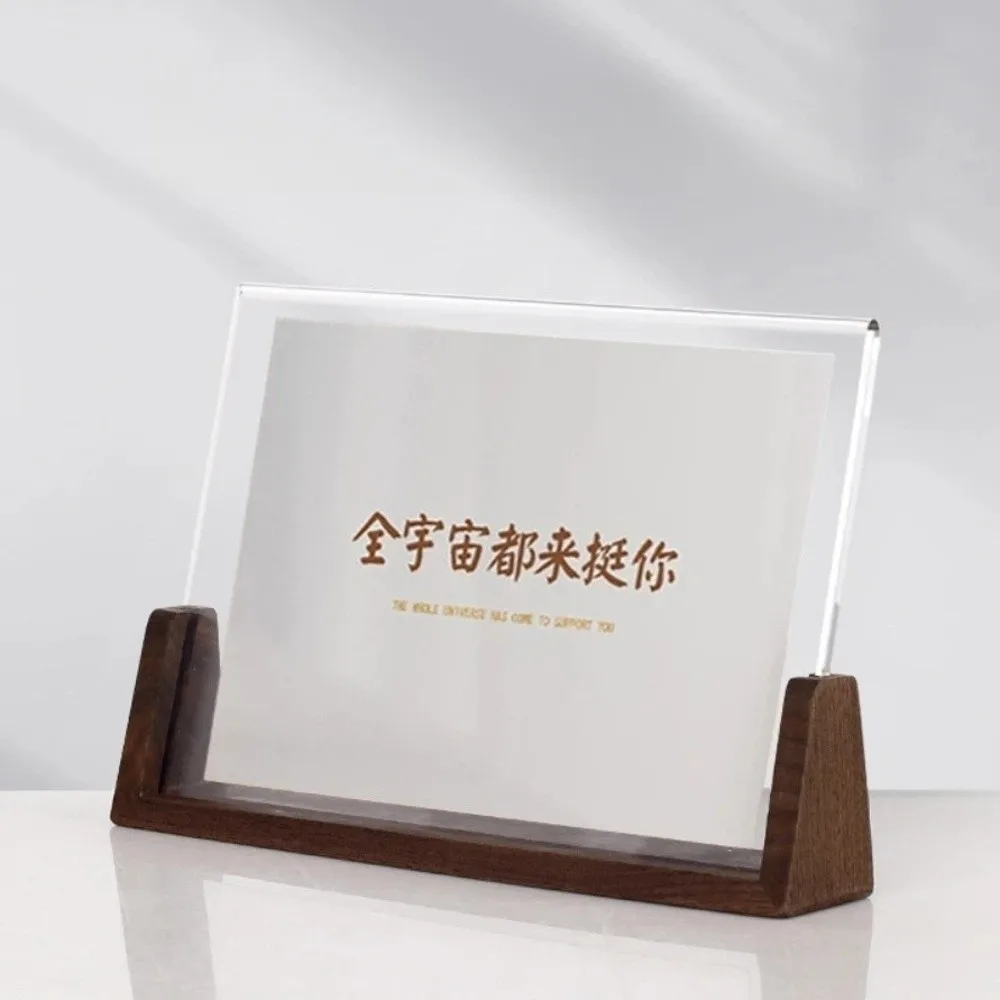 New U Shape Nordic Photo Frame Wooden 8in/10in/A4 Size Desktop Picture Frame Minimalist Photo Display Rack Wedding Use