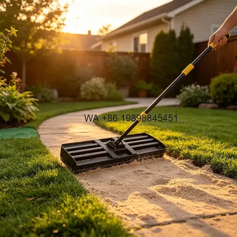 Wmwmnu High Quality Fixed Handle Lawn Level Rake Sturdy Metal Ground Leveler for Courses Backyards and Farm Soil