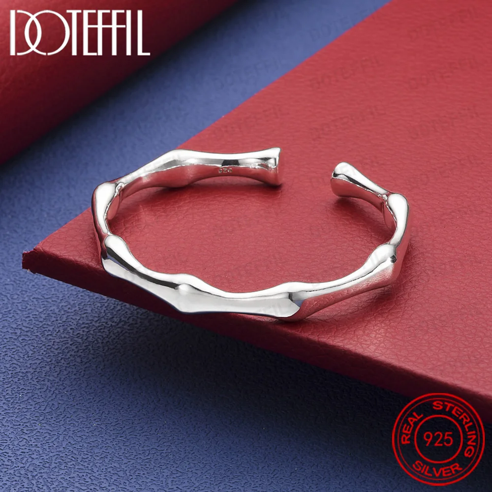 Bambus-Armband aus 925er-Sterlingsilber für Herren und Damen, modisches Party-Schmuckzubehör