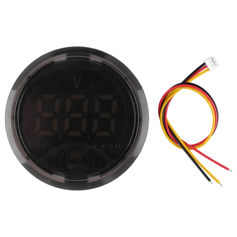 DC7-120V/DC 0-120V LED Digital Display Round DC Touch Voltmeter for Measuring Voltage Equipment