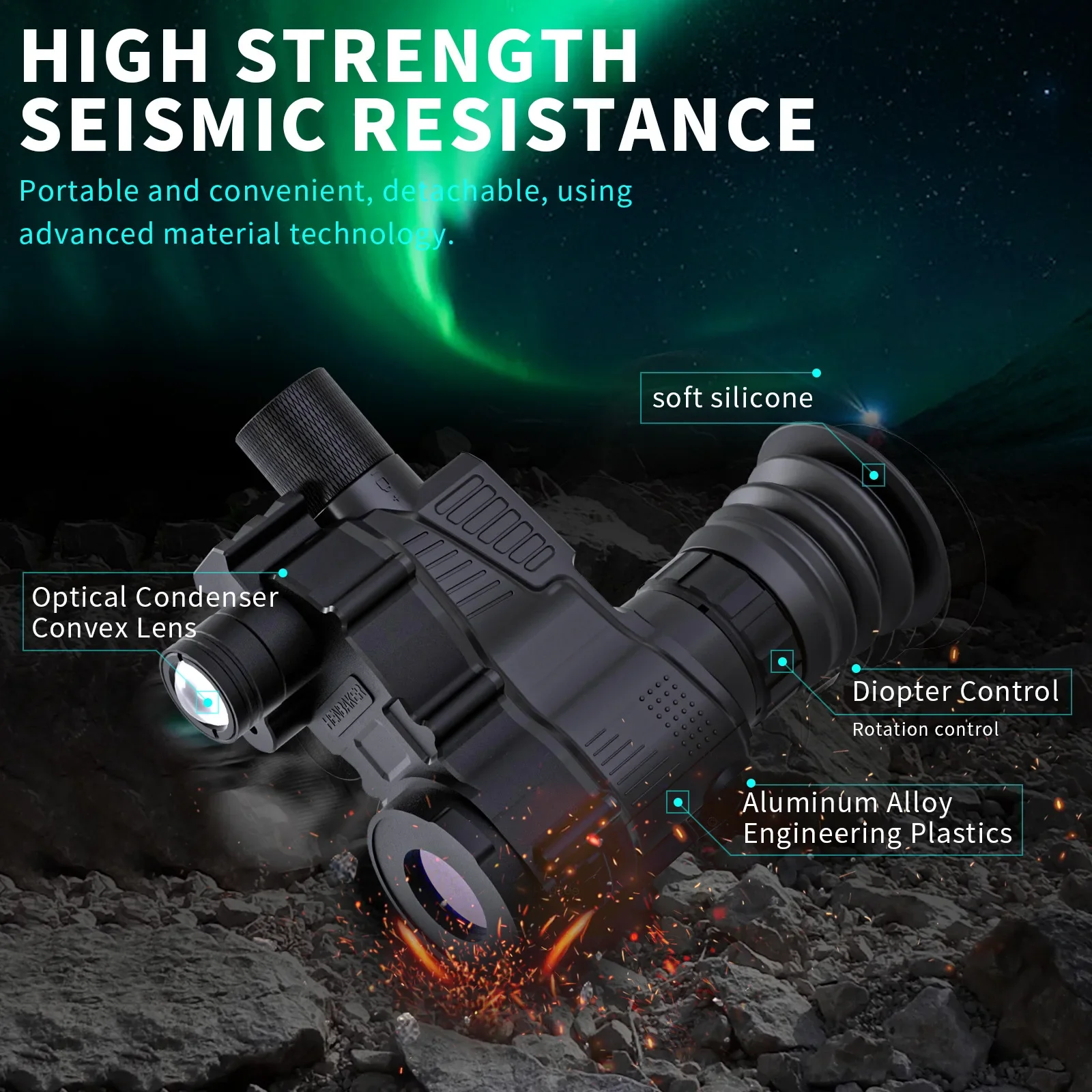 HENBAKER NV700S واي فاي الأشعة تحت الحمراء للرؤية الليلية نطاق كاميرا مسجل 4X-14X 1080P HD مقاوم للماء الأشعة تحت الحمراء أحادي التلسكوبات للصيد