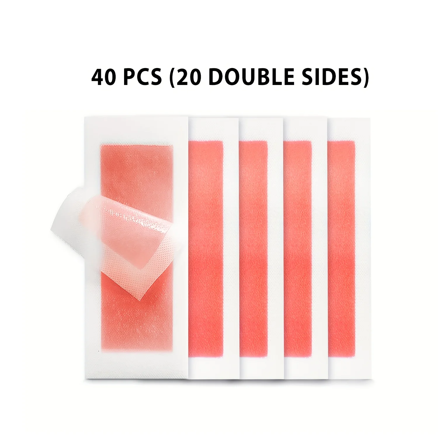 10 pieces of hair removal wax strips, hair removal cream paper, cold wax strip paper, suitable for pink hair removal paper on the face, neck, arms, and legs - view 8