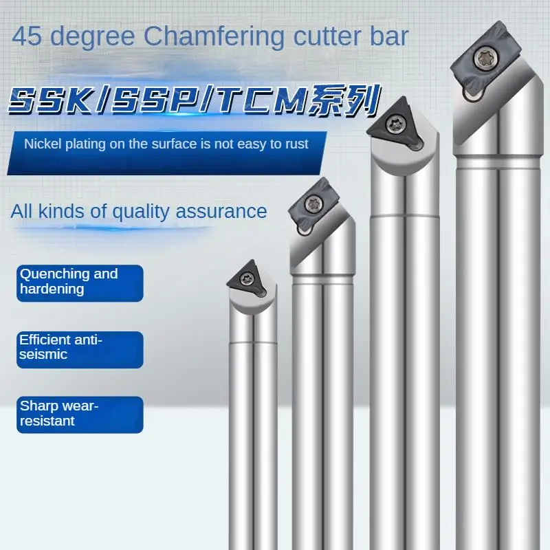 Herramienta de biselado desechable 45 ° /30 ° /60 ° , Portaherramientas SSK/SSP/TCM/SSY/SSO/SSH para mecanizado de precisión