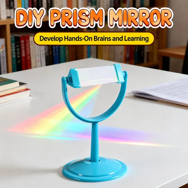 Plastic Triangular Prism Rainbow Physics Optics Tool Light Reflection Refraction Experiment Accessory DIY Science Handmade Kit