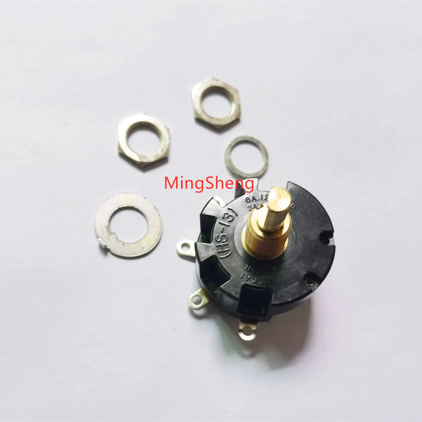 Original new 100% HS-13 3A 250VAC 6A 125VAC 3gear band switch high current rotary switch