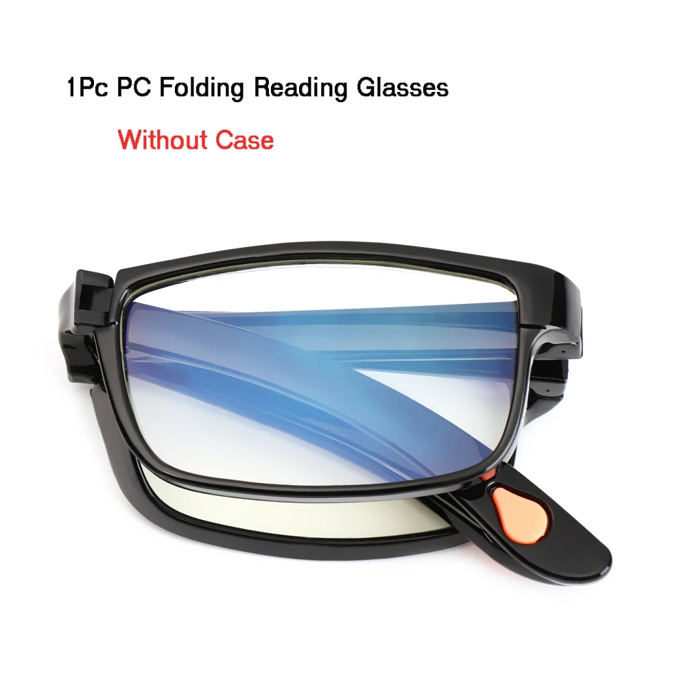 Tragbare faltbare Lesebrille, hochauflösende Metall-Presbyopie-Brille, ultraleichte verschreibungspflichtige Brillen für Damen und Herren mit Etui