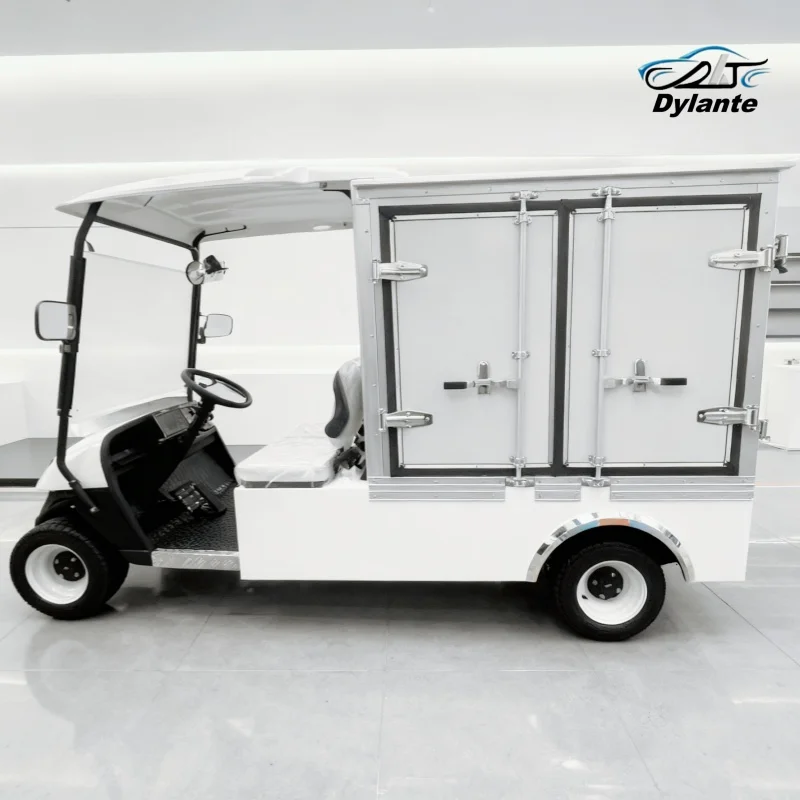 

New Arrival 2 Seat Golf Car Wholesale New Electric Lithium Powered Street Legal Hunting Golf Carts With Rear Cargo Box For Adult