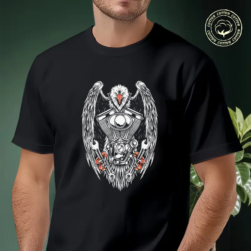 

Motorsport Tuning Motor Men's Moto T Shirt Casual Dress High Quality Mens Cotton Round Neck Short Sleeved T-shirt