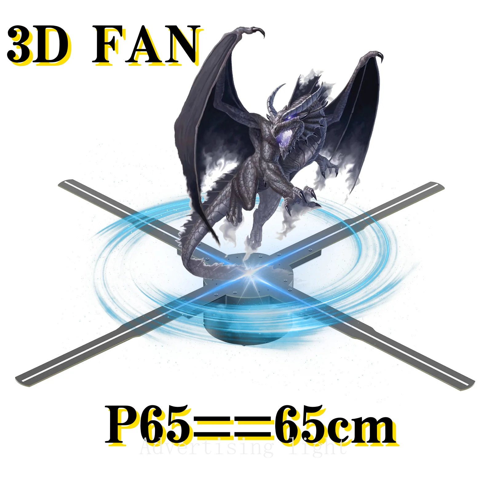 

65/42CM 3D Hologram Projector Fan Advertising Display Logo Light Led Sign Holographic Lamp Projectors Christmas Party Supplies