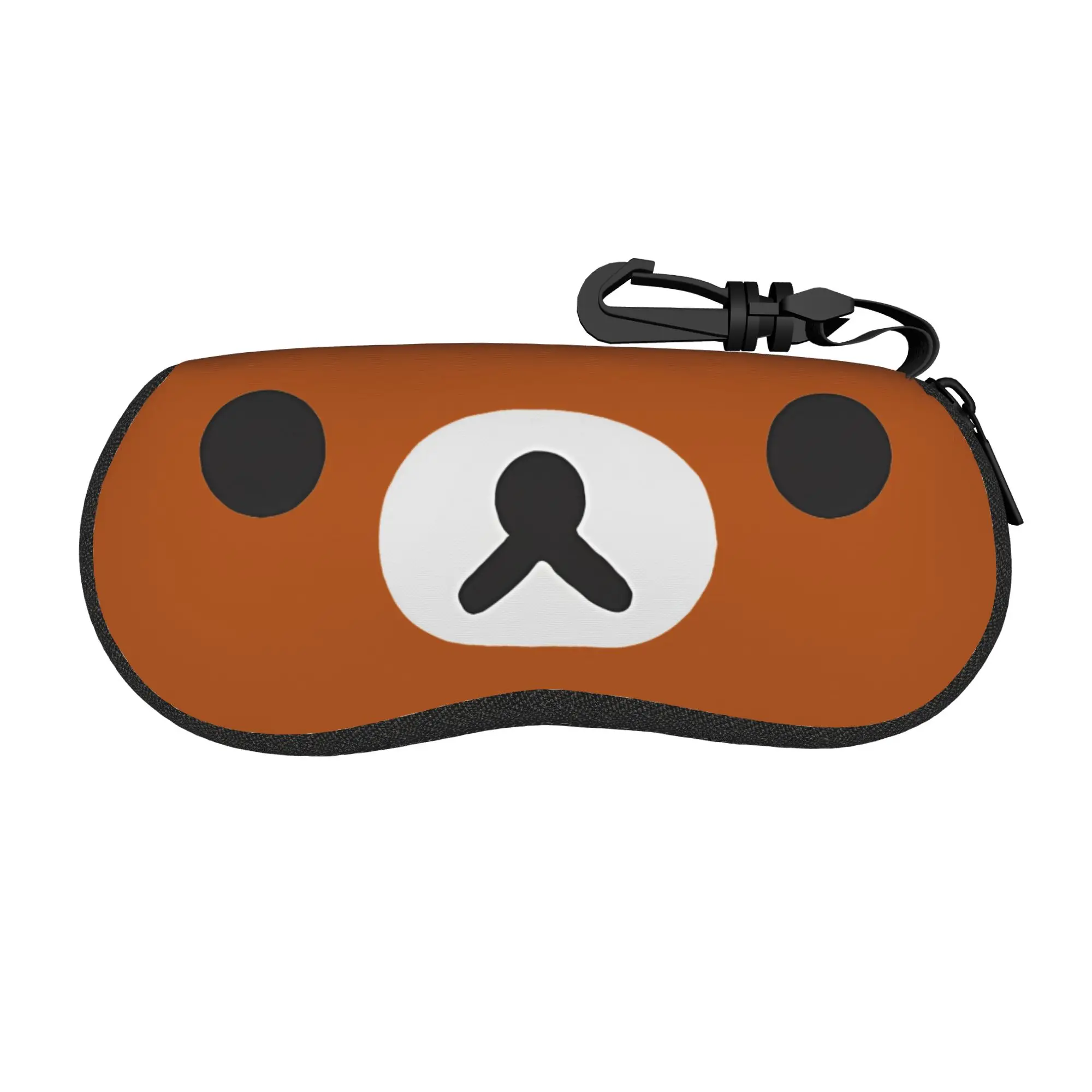 

Чехол для очков Rilakkuma Face, удобный футляр на молнии для мужчин и женщин, очаровательный футляр для хранения очков для чтения и солнцезащитных очков
