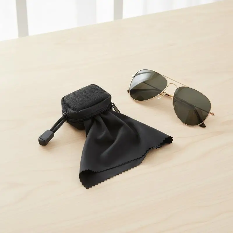 Ultra-fine Fiber Tactical Eyeglass Cloth Storage Bag Portable Lightweight Pouch for Outdoor Sports Sunglasses Cleaning