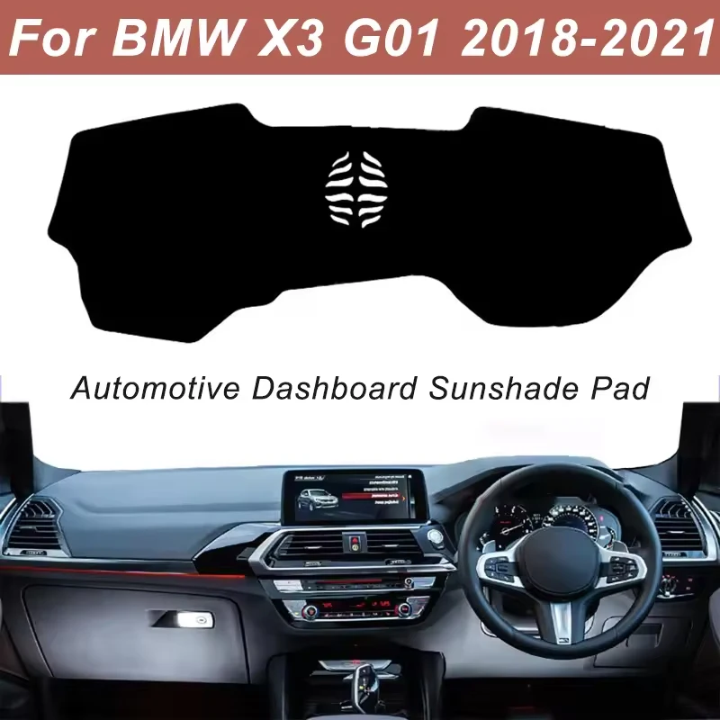 Dashboard Cover Dash Mat For BMW X3 G01 2018-2021 Anti-Glare Non-Slip Sun Shade Interior Protector