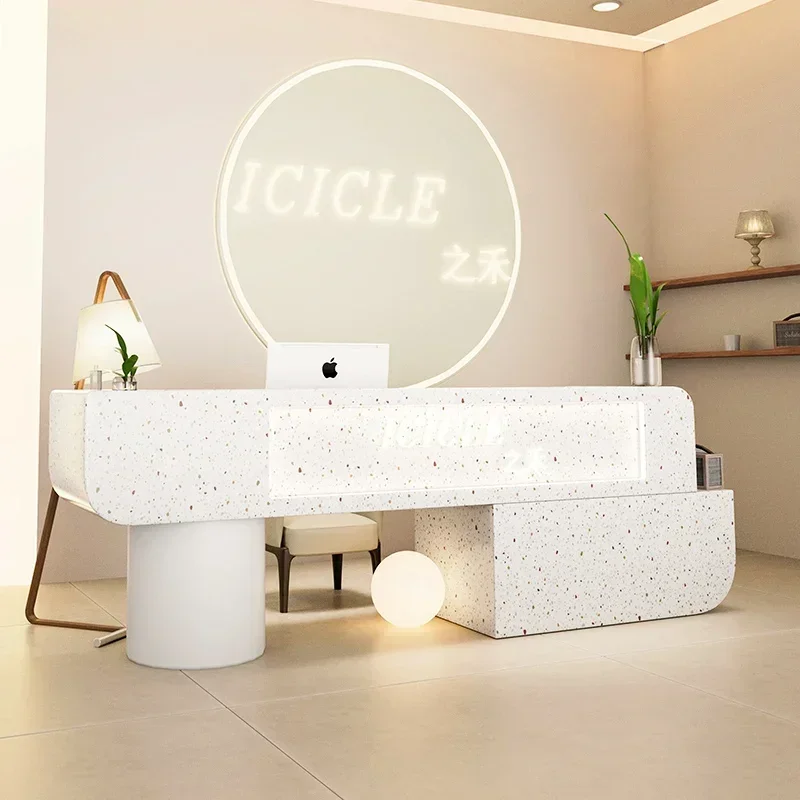 Luxury Lectern Front Desk Reception Desk Beauty Salon Counter Restaurant Reception Desk Podium Modern Recepcion Bar Furniture