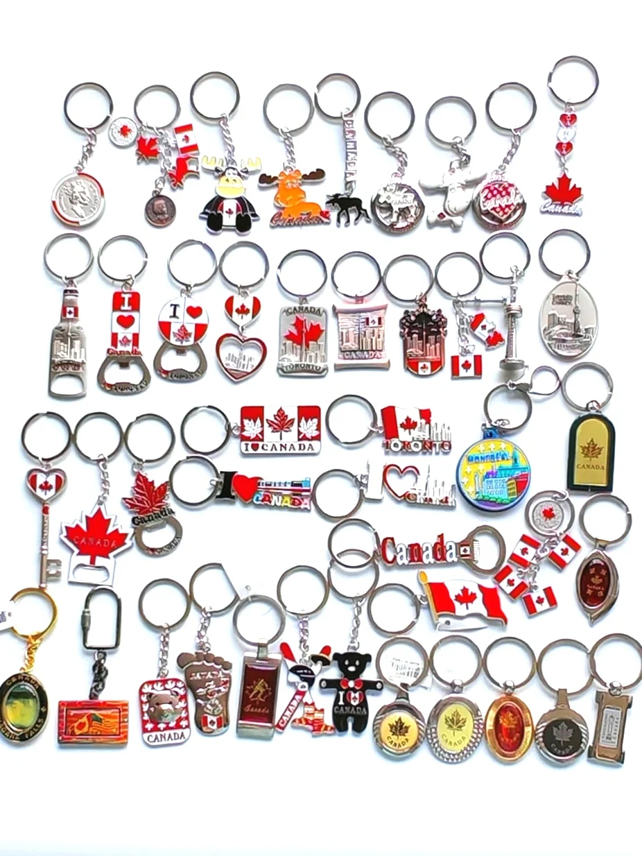 Llavero abridor de botellas de recuerdo de viaje, Toronto Maple Leaf Hockey, Ciervo, Oso, Canadá, Llavero de aleación, Regalo...
