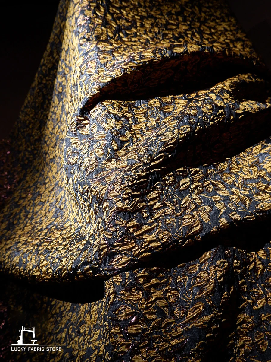 Mottled three-dimensional embossed texture jacquard fabric, handmade DIY homemade bag dress, clothing designer fabric