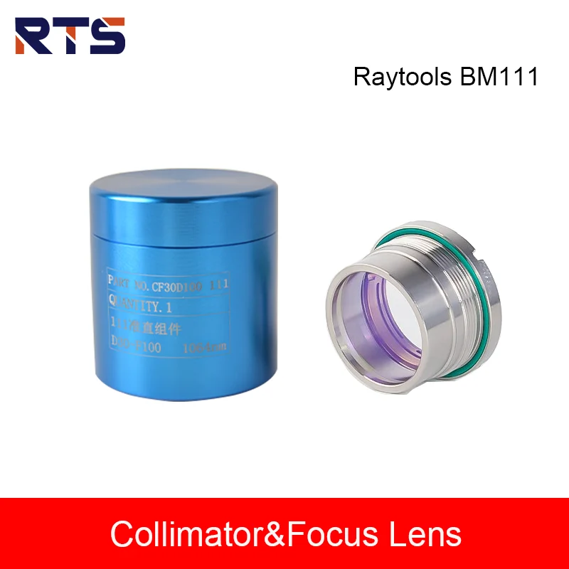 RTS Raytools Fiber Laser Focusing & Collimating Lens With Lens Holder BM111 Laser Cutting Head D30 F75 100 125 155 200