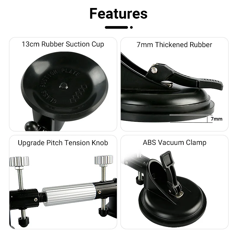 130MM Glass Adjustable Stone Seam Setter Professional Dual Vacuum Suction Cup Countertop Tensioner for Granite Stone Marble