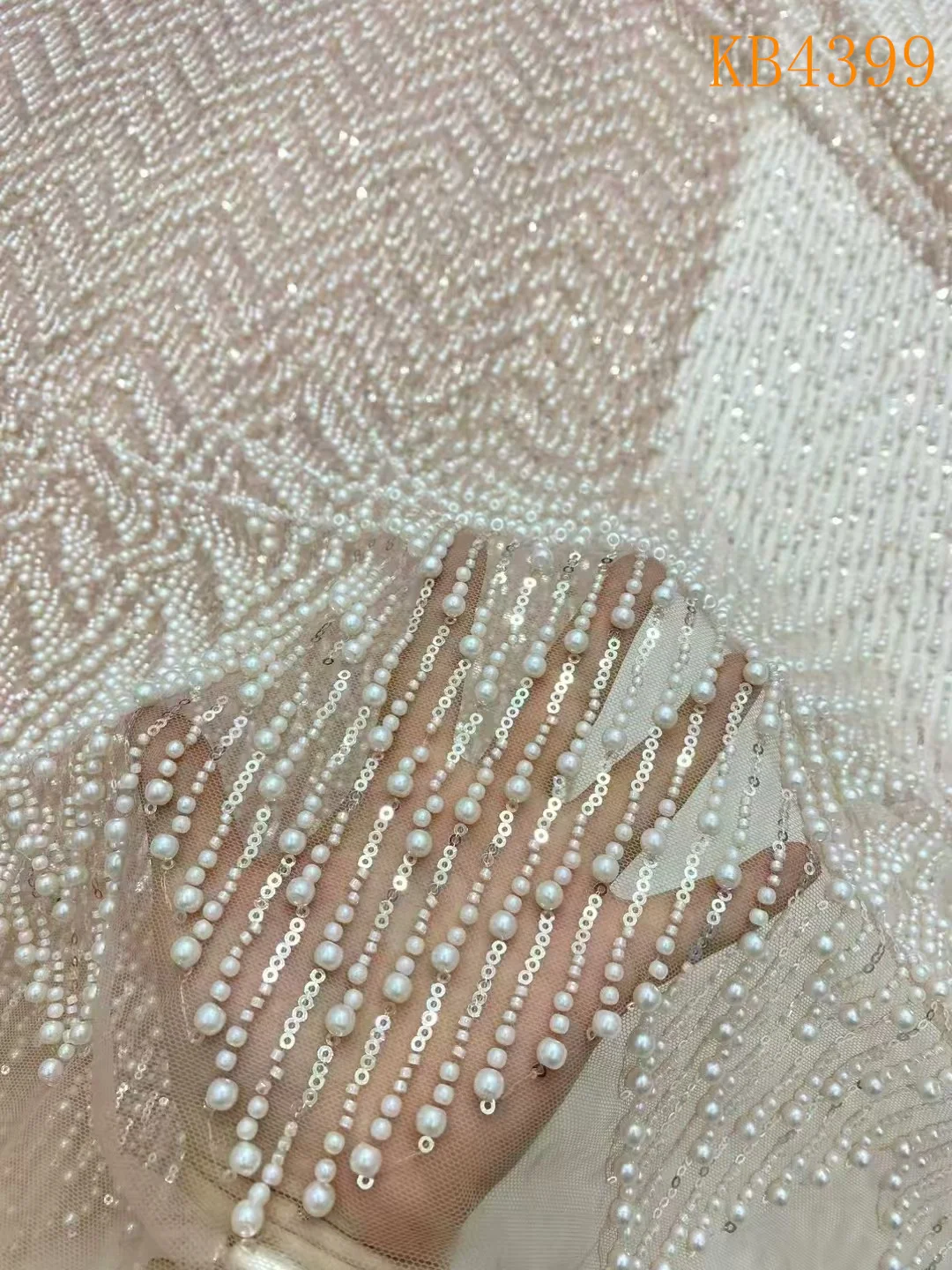 

Оранжевая ткань с бисером и пайетками, африканская ткань, 5 ярдов, высокое качество, 2024, золотой тюль с бисером для шитья KB4399