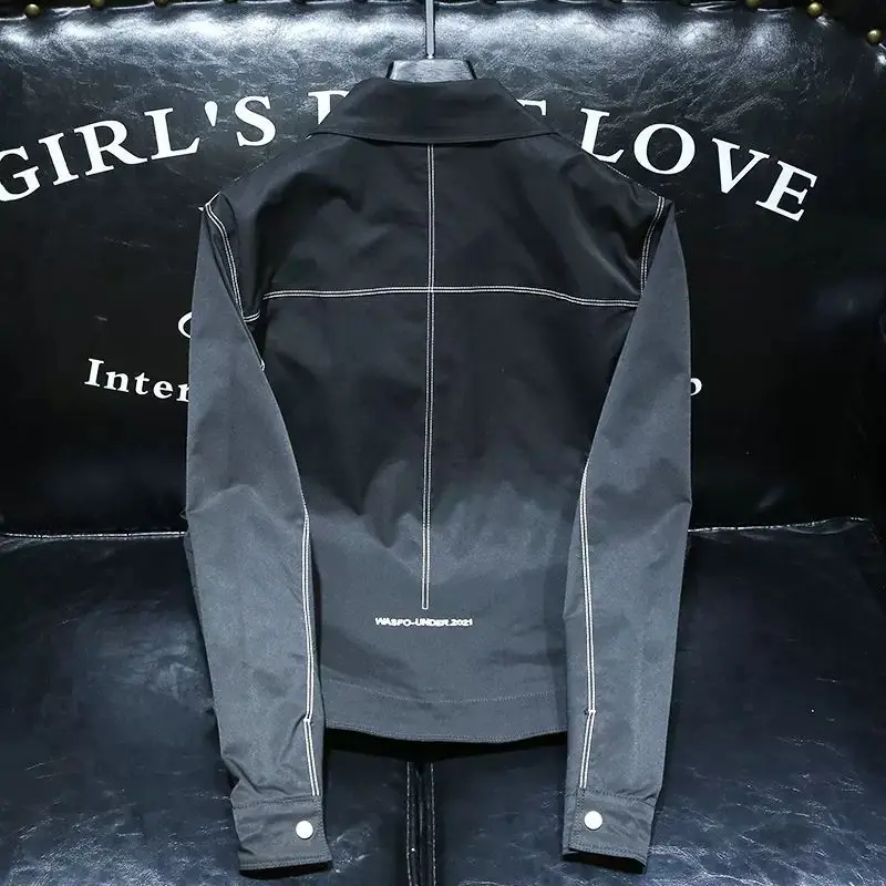 Men\'s Collar Jacket Trendy Brand Casual and Simple Korean Version Slim Fit Men\'s Jacket Cool and Stylish Jacket