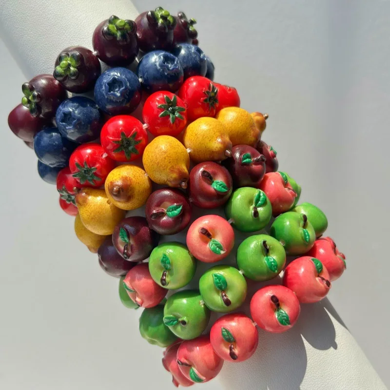 Buntes Dopamin-Fruchtperlenarmband