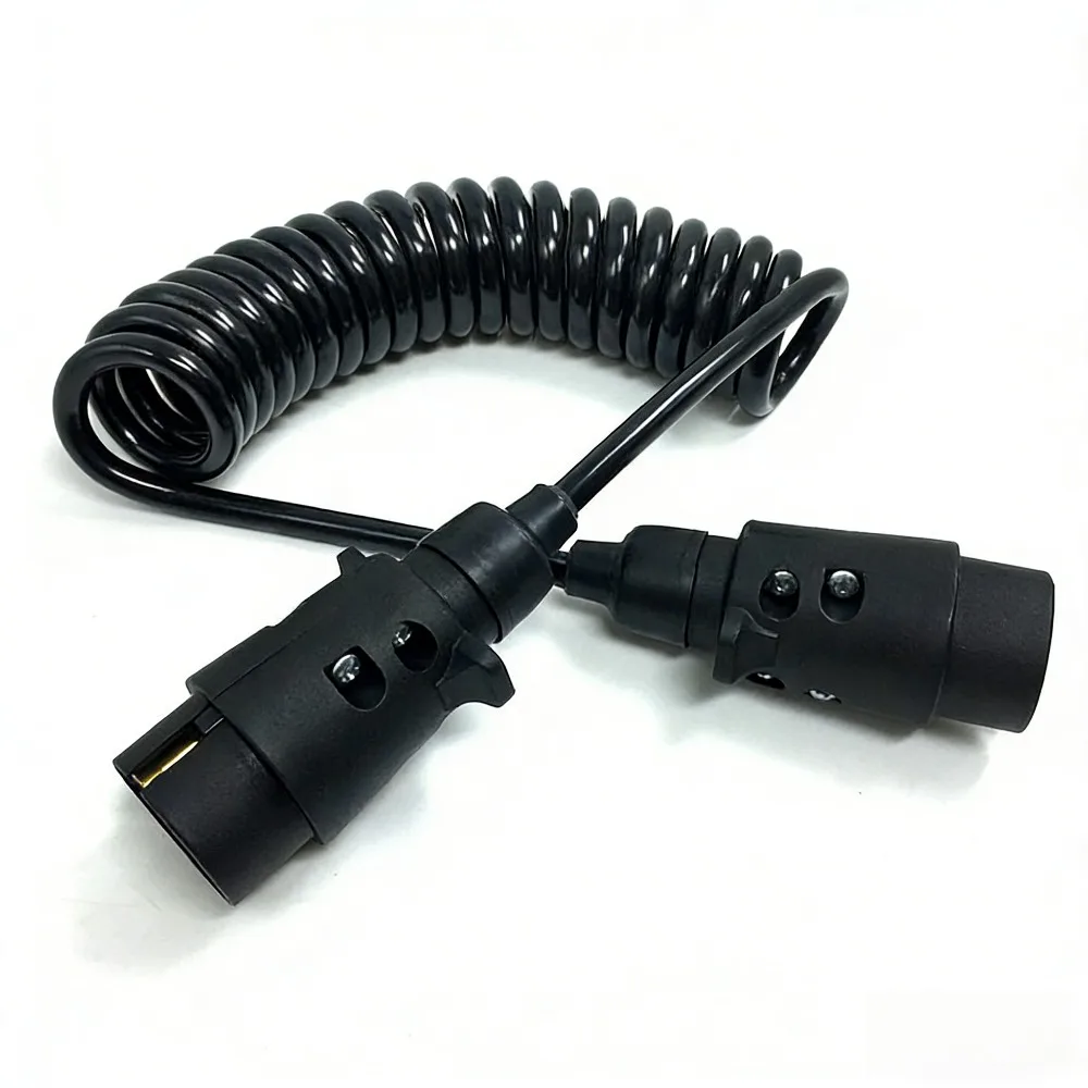 2 Meters 3 Meters 7 Pins 12 Volts with Cable Trailer Connection Plug Truck Cable Reel RV Connector