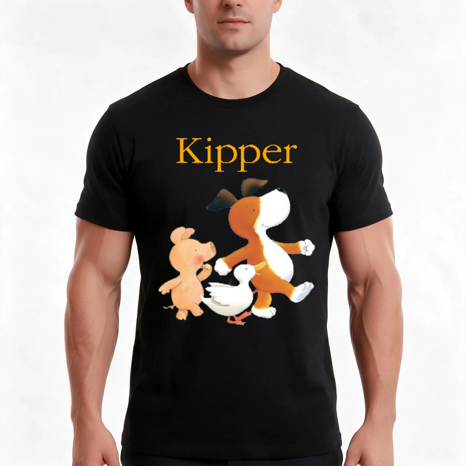 CUTE KIPPER THE DOG T-Shirt Summer Casual Cotton Tee Oversized Streetwear Tops Vintage Graphic Print Loose Fit Short Sleeve