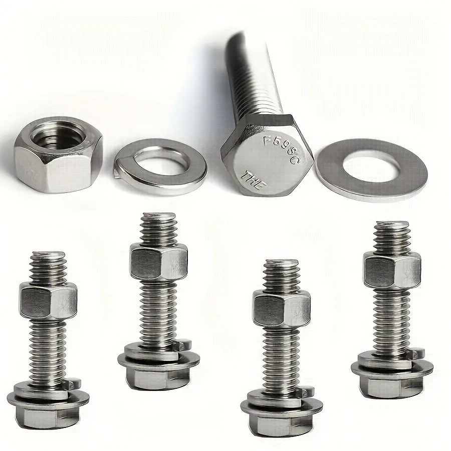 520PCS Hex Bolt Nut Screw Washers Kit Stainless Steel Assortment Flat Spring Washer For Auto Furniture