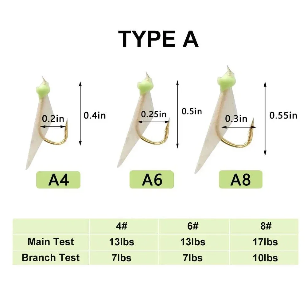 3Pcs Fishing Rigs Fishing Lures Bait Rigs Luminous Fishing Rigs Freshwater Saltwater Real Fish Skin Rigs with Hooks Swivels