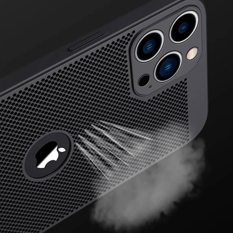 Heat Dissipation Mesh Phone Cover For iPhone 16 15 14 13 Pro Max Plus 12 11 Pro Max XS Max 13 Mini Case Hard PC Protective Cases