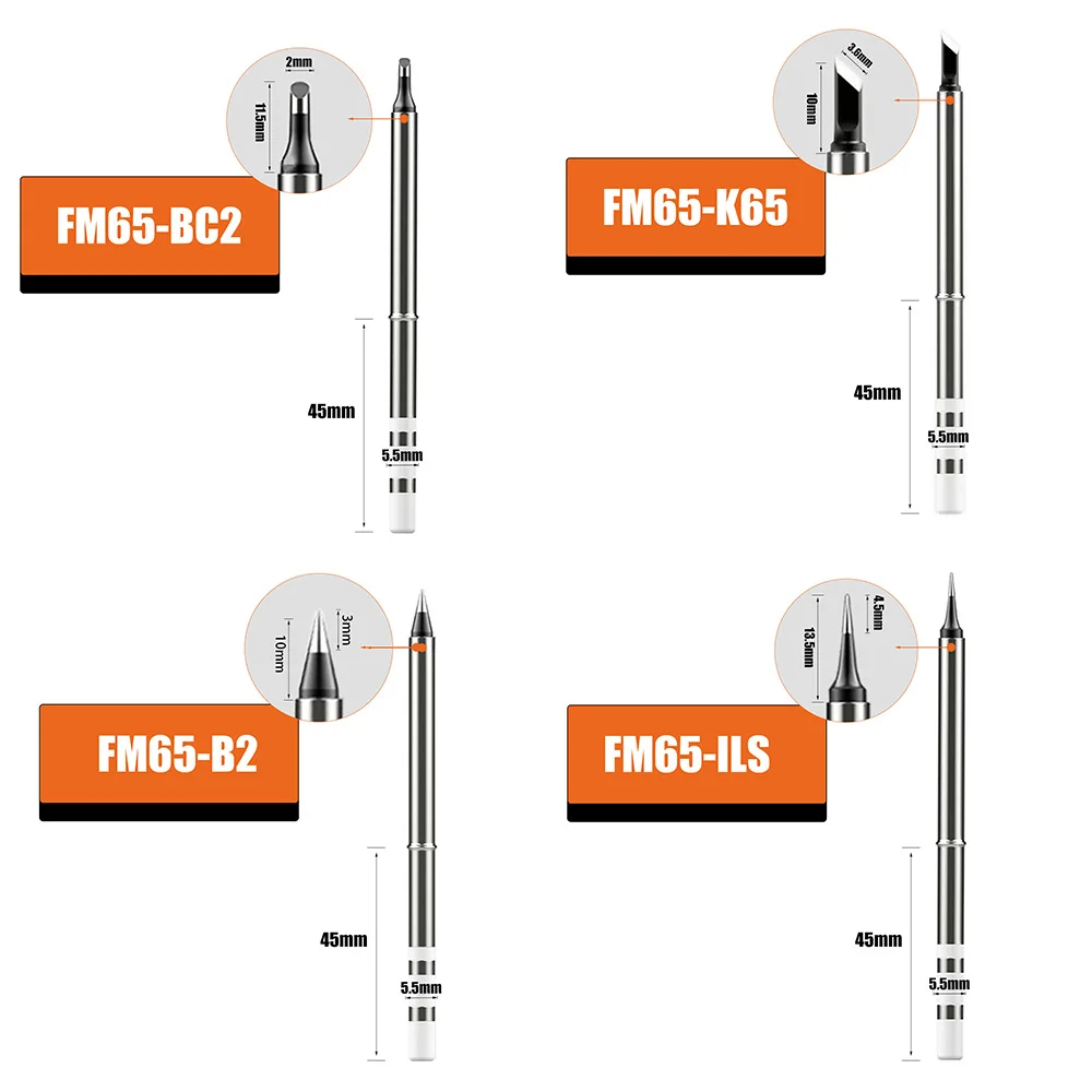 FM65 HS01 Soldering Tip Replacement For GVDA GD300 RGS65 T65 Soldering Iron Quick Heating Solder Station Accessories