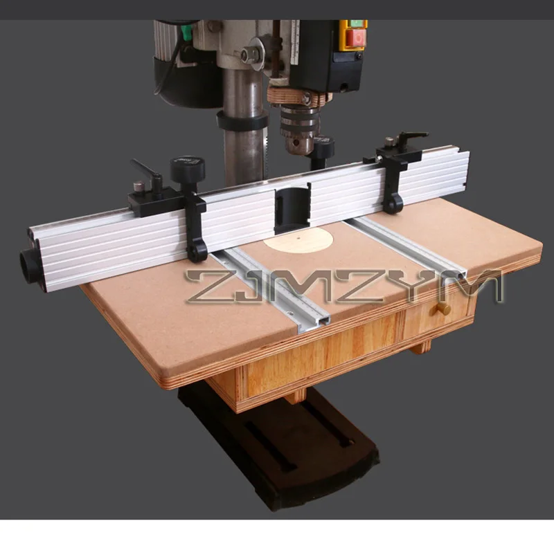 Multi-Functional Bench Drill Backing Limit DIY Auxiliary Tool with Repeated Positioning Stop for Woodworking