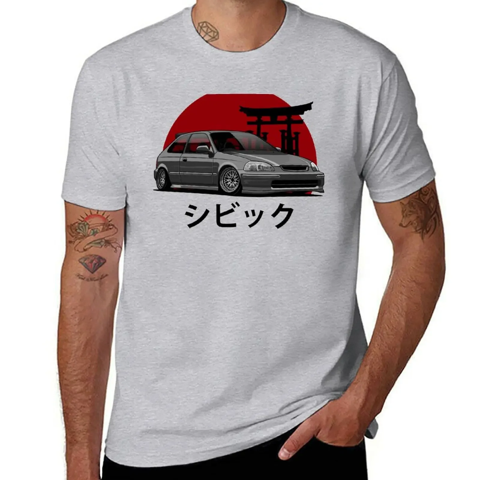 cute tops new edition vintage clothes mens t shirts Civic EK (black) Shirt vintage Summe clothes sweat men clothings streetwear