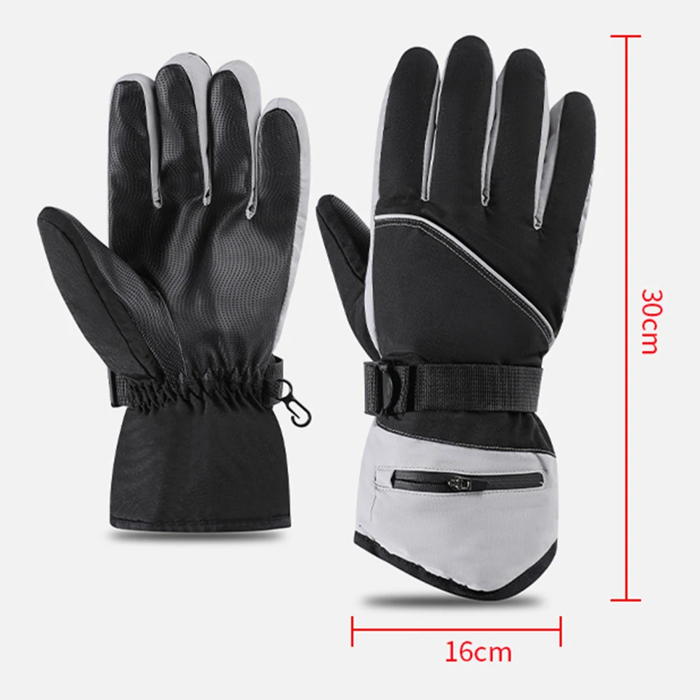 Guantes de protección contra el frío, guantes cálidos de invierno, muñequera ajustable para actividades al aire libre, Material de algodón de silicona antideslizante