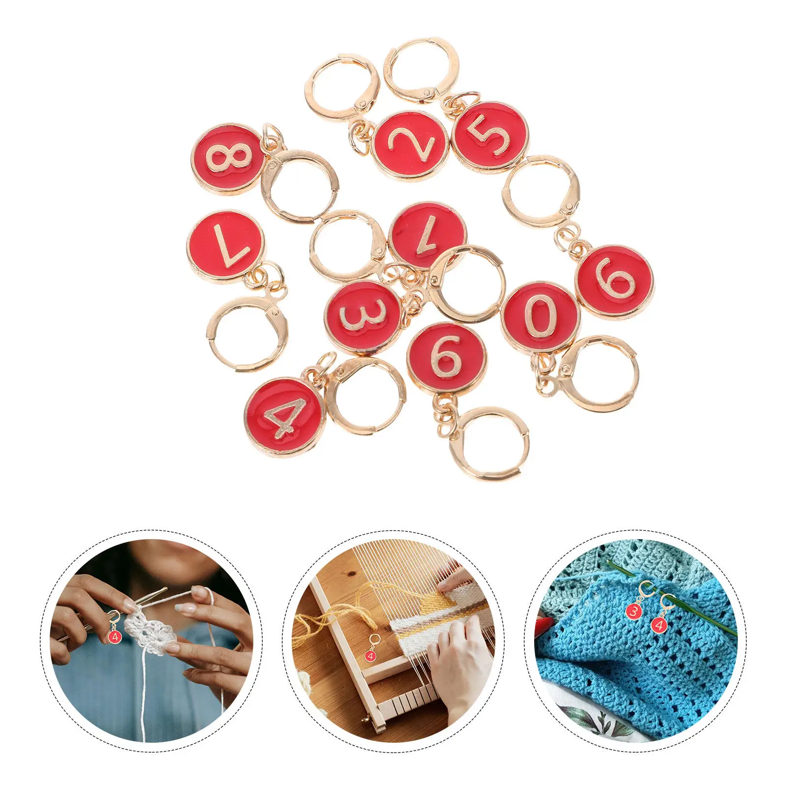 

Knitting Stitch Ring Circle Metal Markers Counters Recorder Crochet Row Alloy Holder Rings