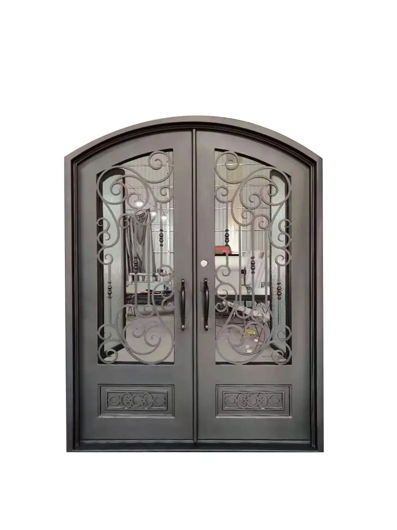 Factory Supply Cast Iron Door High Quality Iron Entrance Door Wrought Iron Door