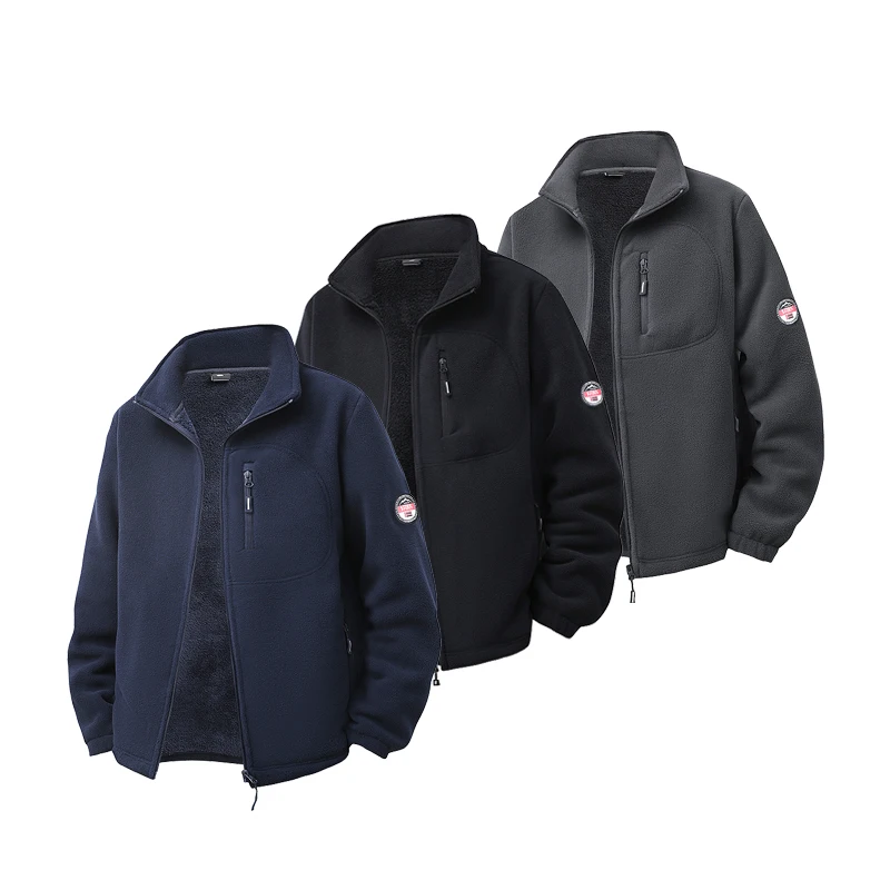 

2025 New Casual Wool Jacket Men's Warm Wool Tactical Outdoor Sports Jacket Mountaineering Hiking Hunting Fleece Jacket